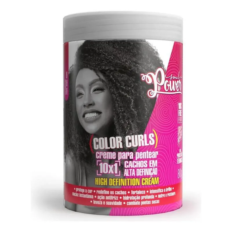 10x Creme Pentear Soul Power Color Curls High Definition
