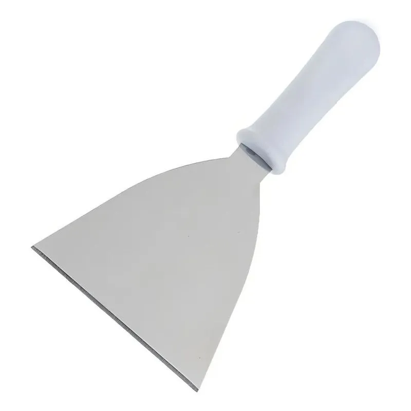 3x Espatula Reta 10cm Chapeira Hambugueria Padaria Aco Inox