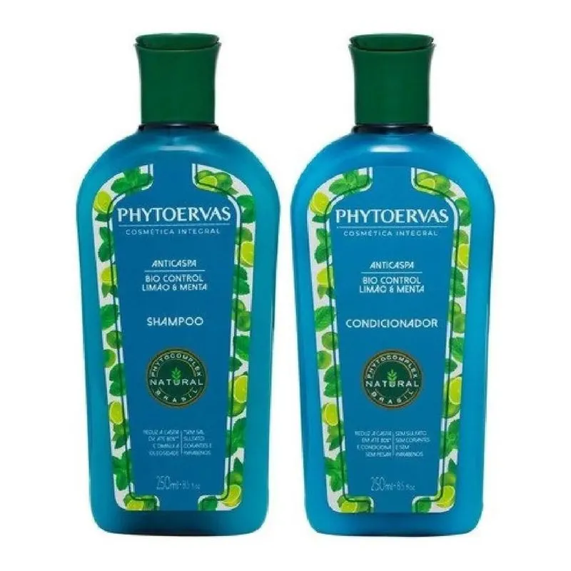10x Kit Phytoervas Anticaspa Shampoo 250ml + Condicionador