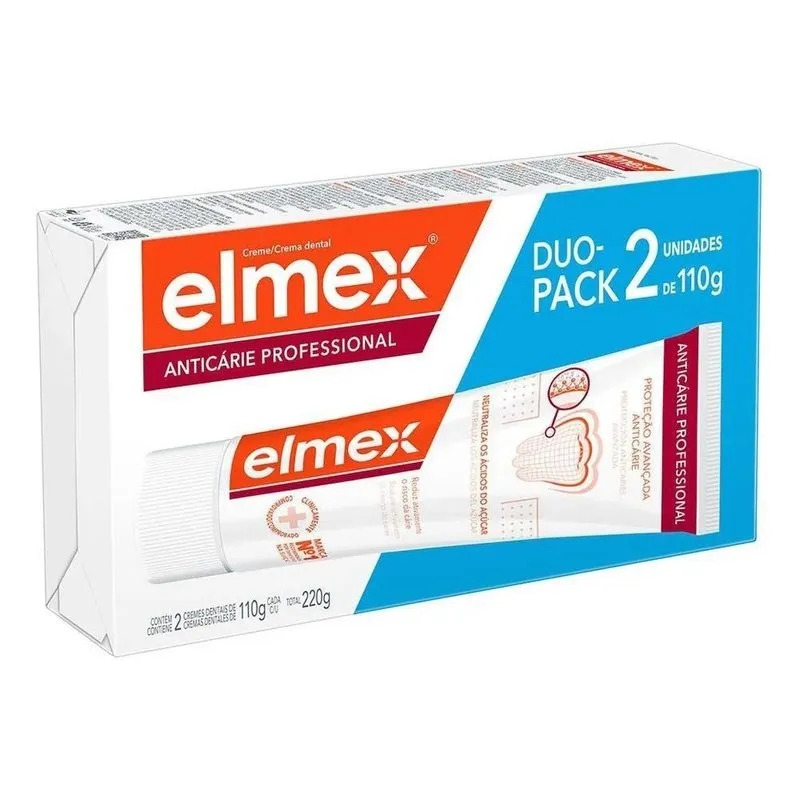 5x Creme Dental Elmex Anticárie Professional 2 Unidades 11