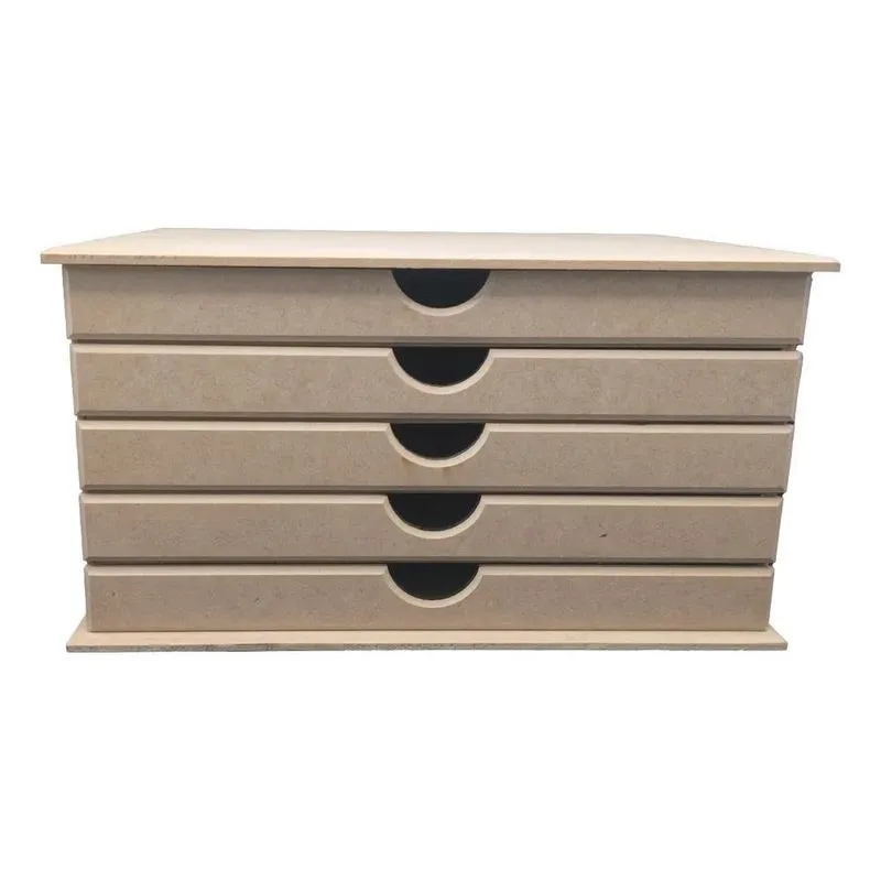 2x Organizador De Mesa Com 5 Gavetas Tamanho Para Papel Folh