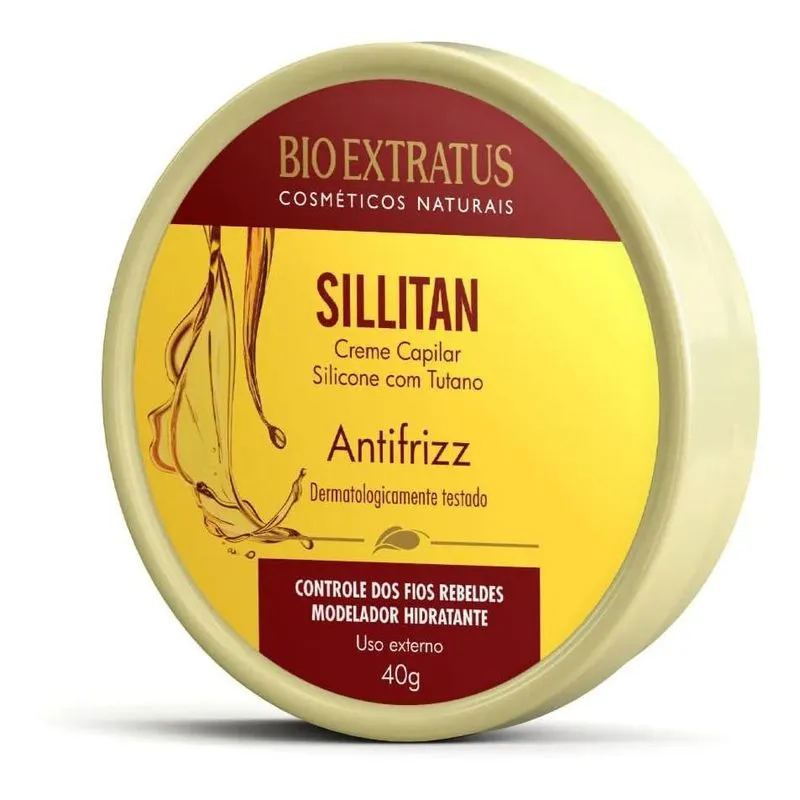 5x Pomada Creme Capilar Bio Extratus Sillitan Antifrizz 40