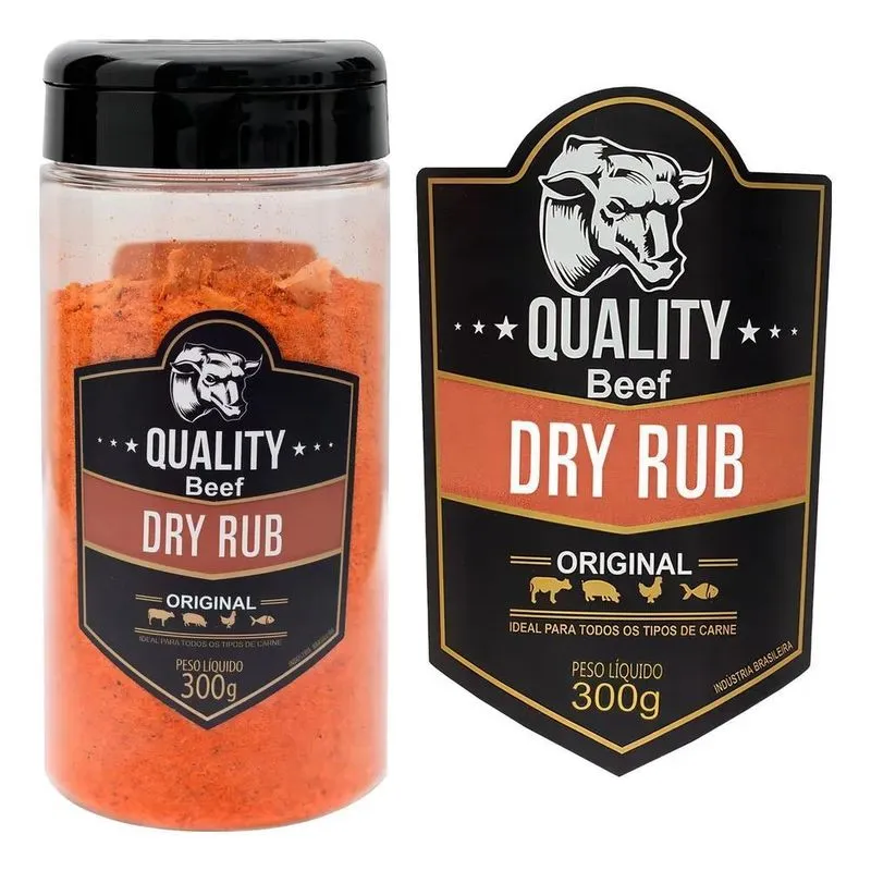 5x Dry Rub 300g Tempero Para Churrasco, Grelhados, Assados
