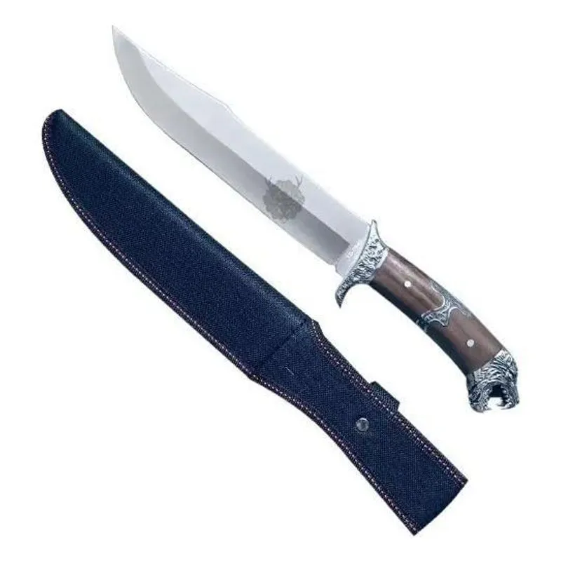 Faca De Caça Pesca Lobo Do Norte 2 Luxo Fulltang Inox 0946 C