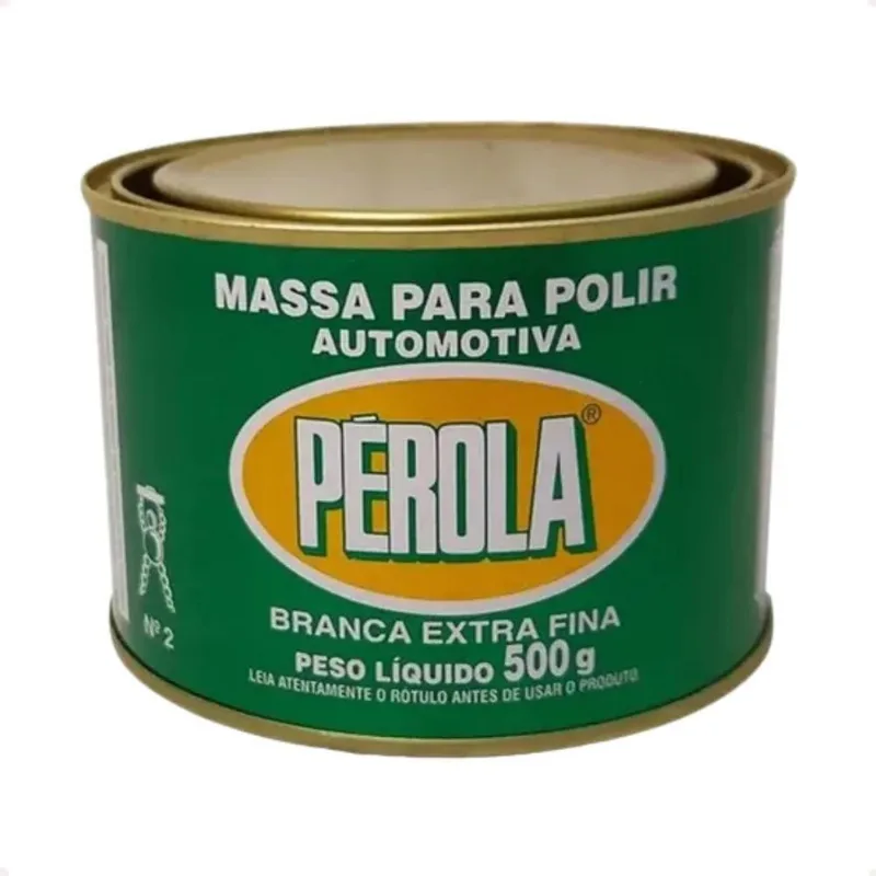 10x Massa Polir Perola Branca Extra Fina Nº2 500gr