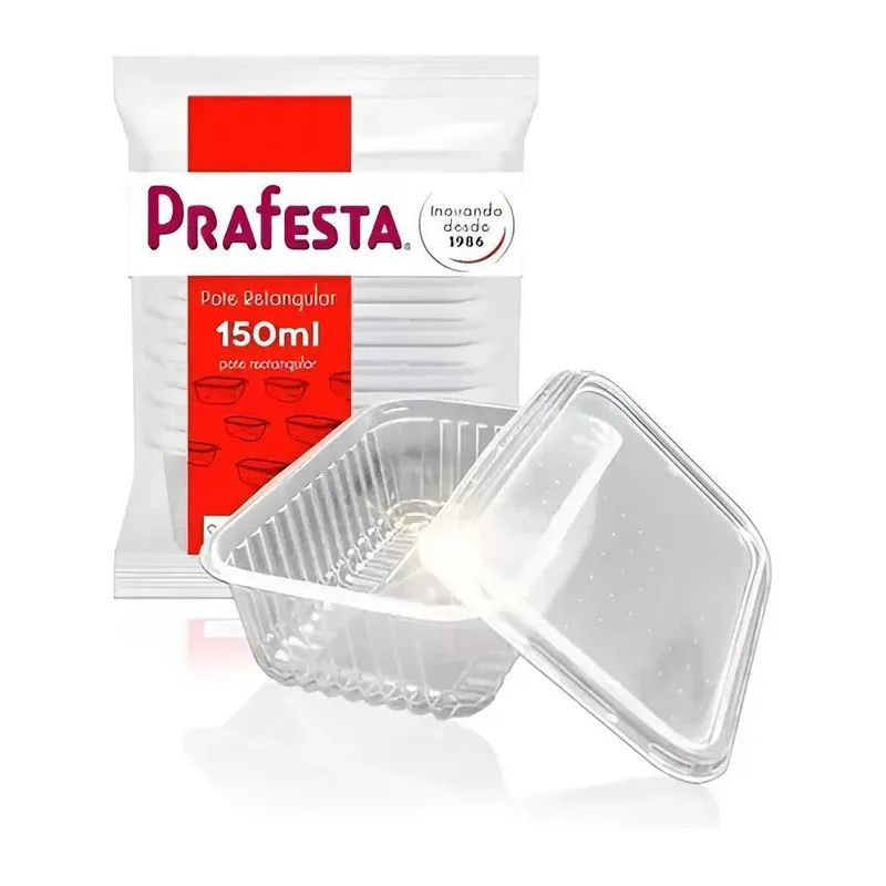 2x Pote Descartável 150ml Freezer Microondas Marmita - 40