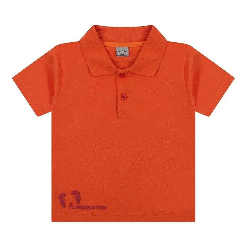 Camiseta Gola Polo Tigor T Tigre T1 Laranja