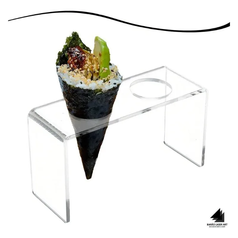 2x Suporte Pizza Cone Temaki Sorvete Doce Batatas Mesa 2 F
