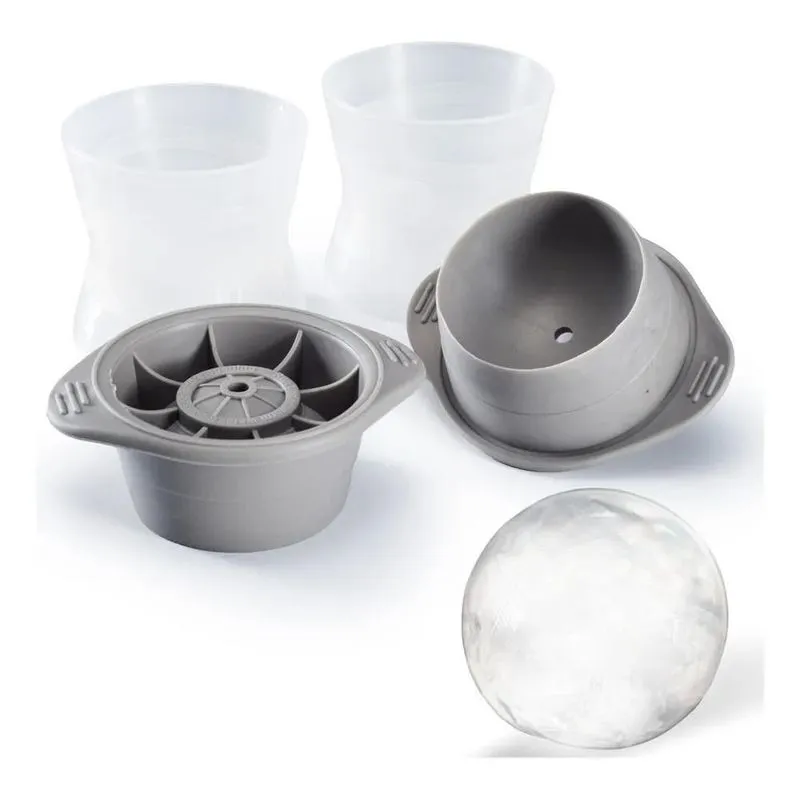 2x Vittak Kit 2 Formas De Gelo Redonda Esfera Grande Para