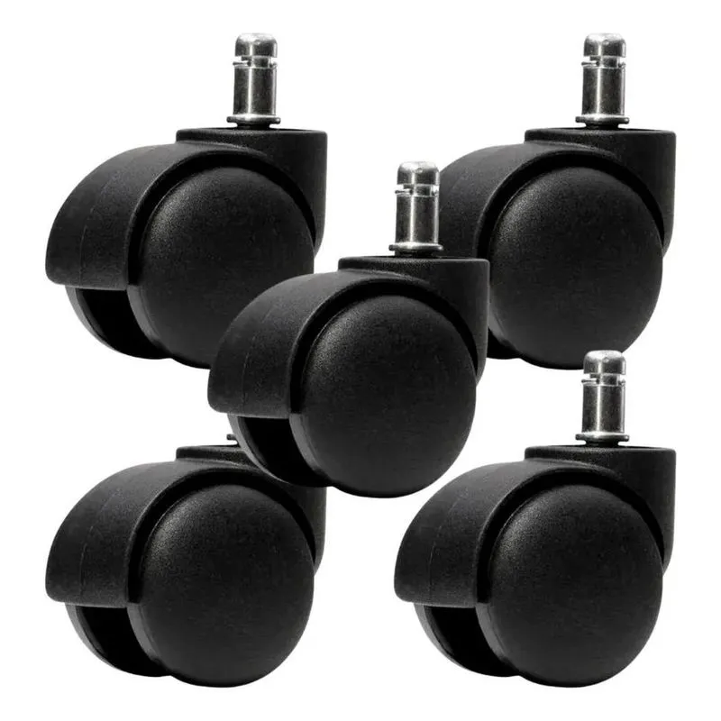 2x Kit 5 Rodízios Para Cadeira De Escritório Preto Beltool