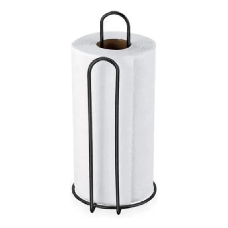 2x Suporte Porta Rolo Papel Toalha Vertical De Mesa Metal