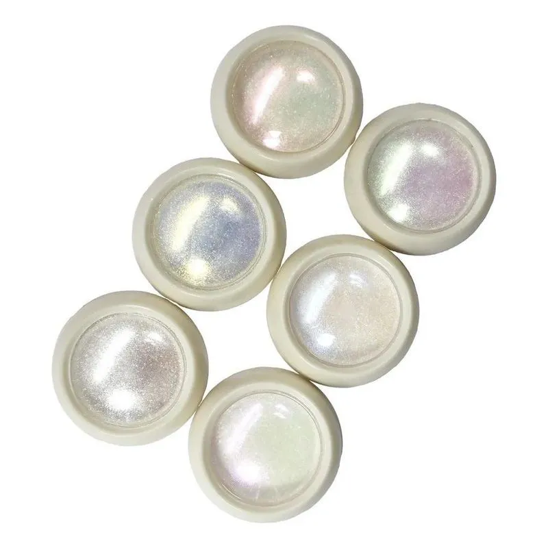 2x Kit 6 Pó Cromo Metalizado Unhas Cromado Decoração Cor H