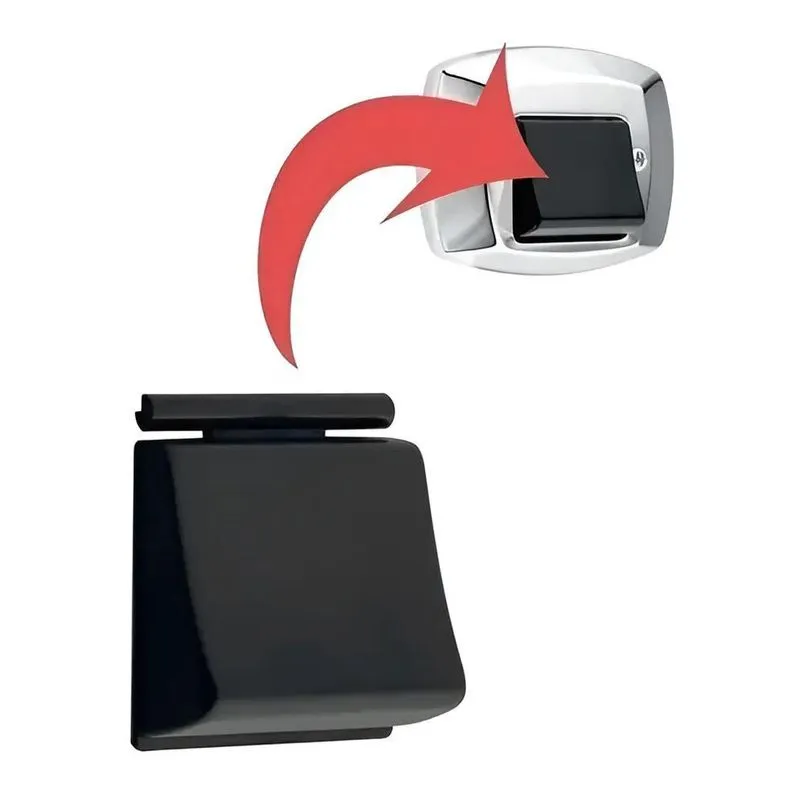 2x Tecla Acionador Botão Preta Válvula Descarga Docol Cor