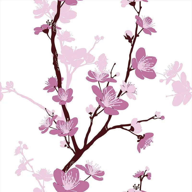 Papel De Parede Adesivo Floral Flor Rosa 112