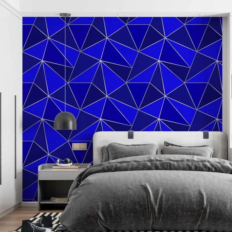 Kit 10 Rolos Papel De Parede Adesivo Zara Tons De Azul 3,0M