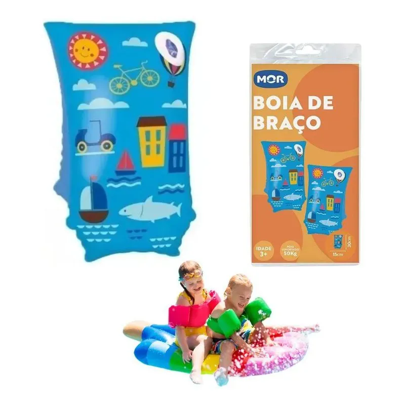 2x Boia Reforçada De Braço Inflável Infantil Até 50kg Cores