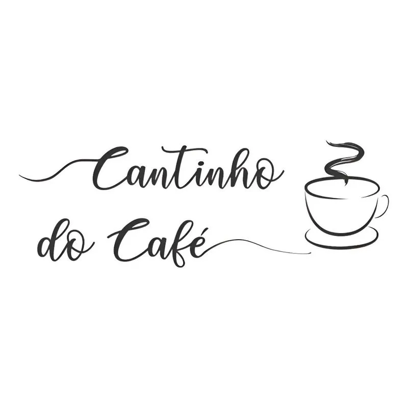 2x Adesivo Decorativo De Parede Frase Cantinho Do Café Coz