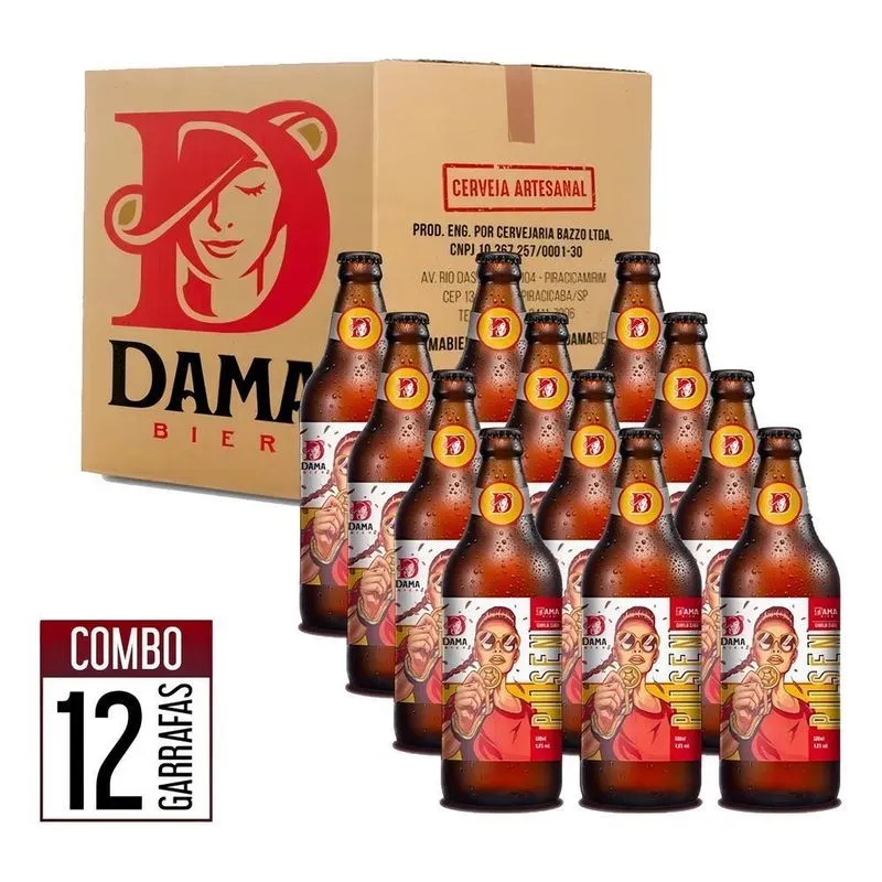 Cerveja Dama Bier Pilsen Garrafa 600ml Cx12 Und