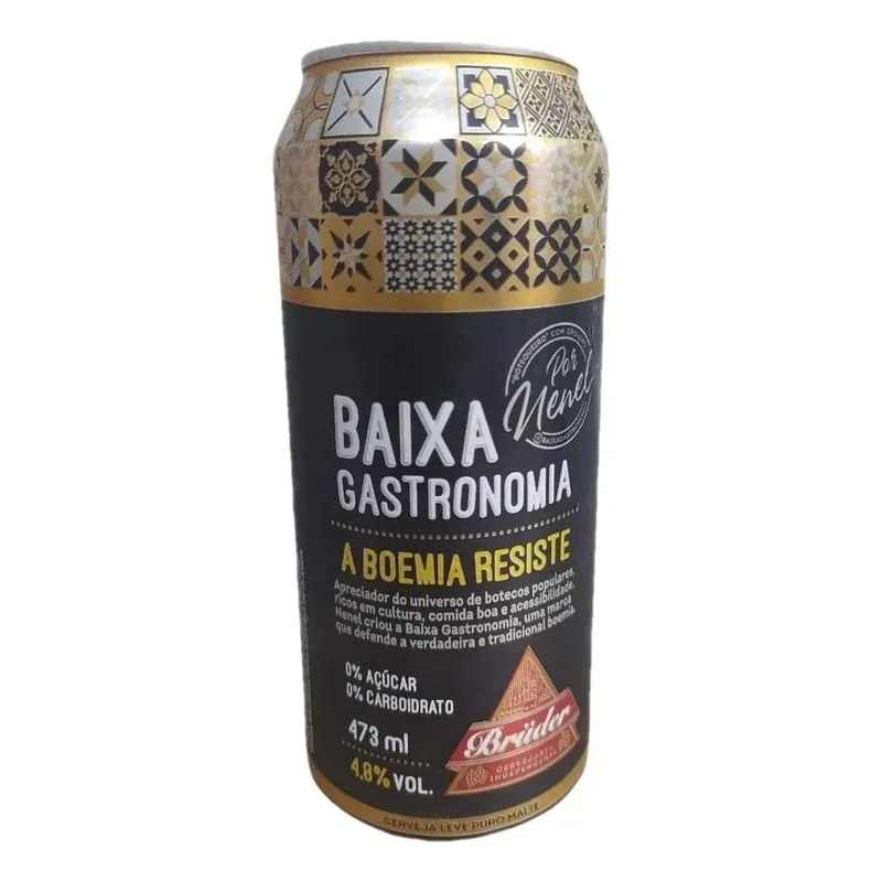 Cerveja Bruder Baixa Gastronomia Low Lata 473ml Artesanal