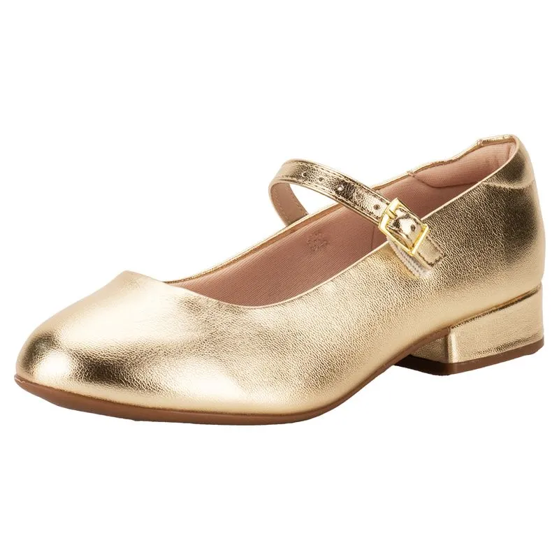 Sapato Infantil Feminino Molekinha - 2528101 OURO 35