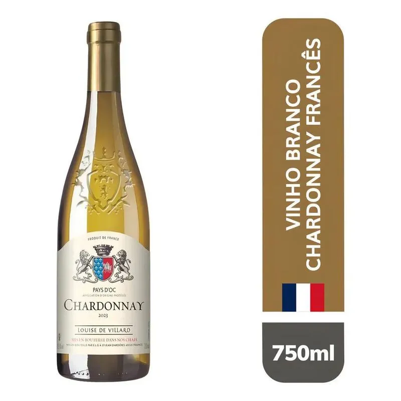 Vinho Branco Francês Louise De Villard Chardonnay 750ml