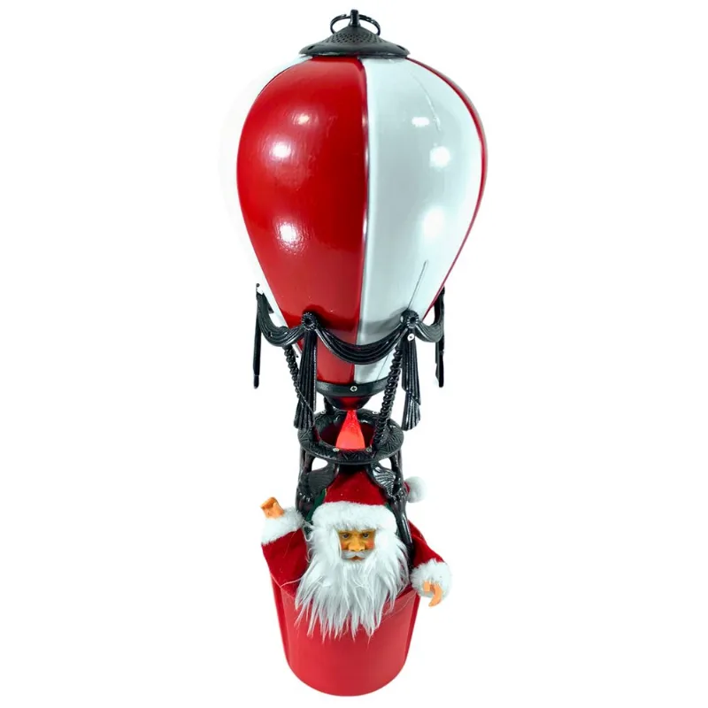 Papai Noel no Balão C/ LED 40cm em Plástico Bela Flor