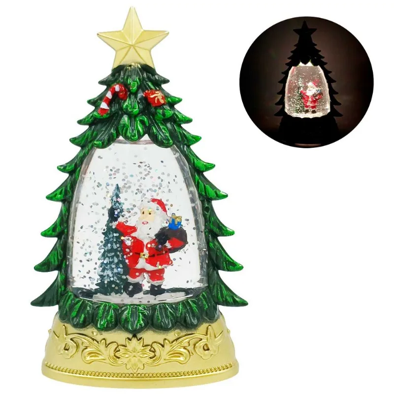 Luminária Árvore De Natal Led 15x9cm em Plástico Bela Flor