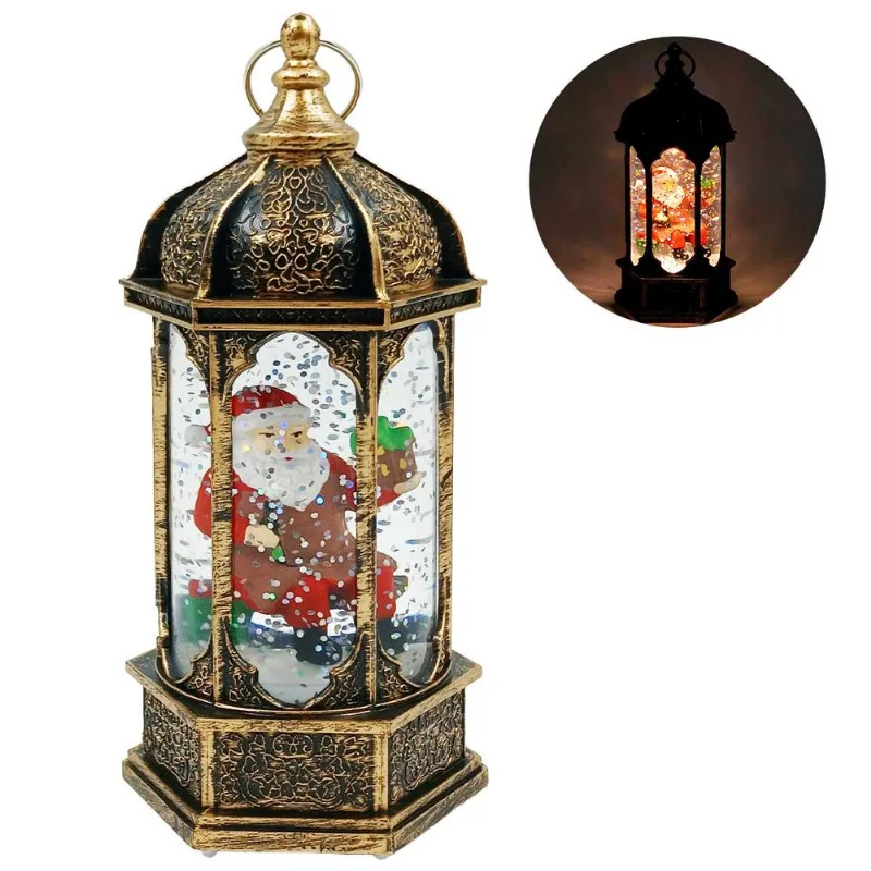 Luminária Natalina Papai Noel Led 14x6cm em Plástico Bela Flor
