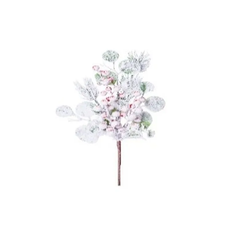 HASTE NATAL BERRYS GALHO FOLHAGEM NEVADO 50CM JUMBO