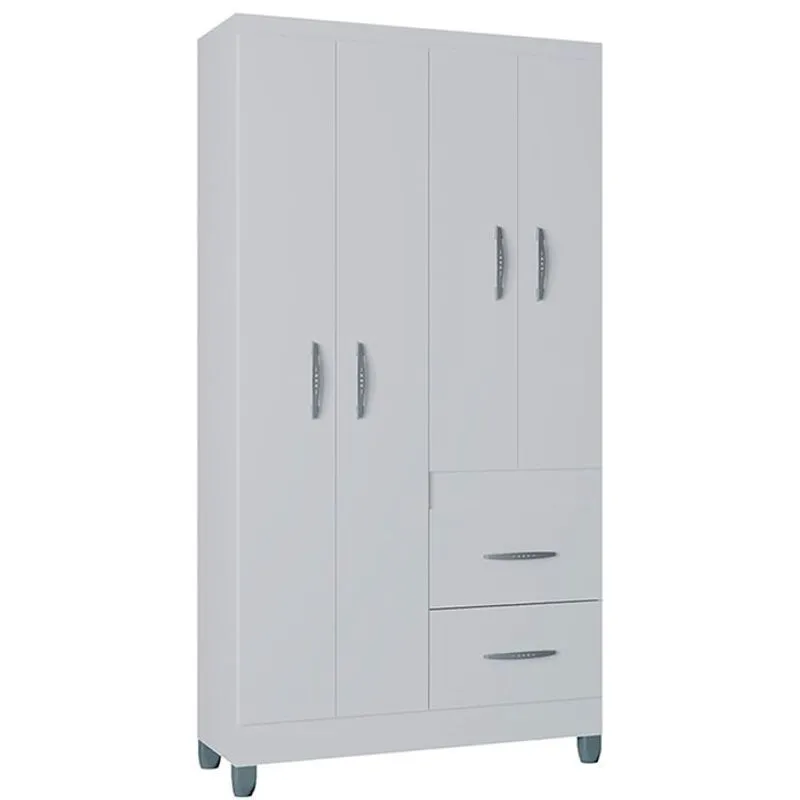 Roupeiro Solteiro 4 Portas 837 Branco poqq