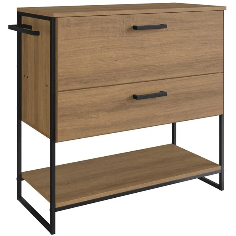 Gabinete Banheiro Industrial 80 Cm 1028 Mell Aço Preto Pp