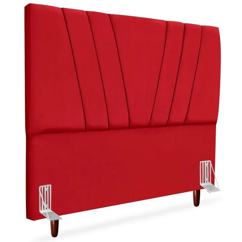 Cabeceira Queen 160cm Bell Suede Vermelho Rm Vermelho