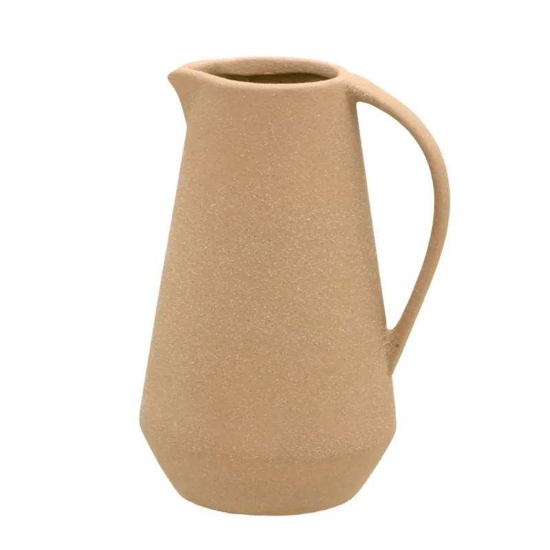 Vaso jarro decorativo em ceramica na cor terracota 25CM