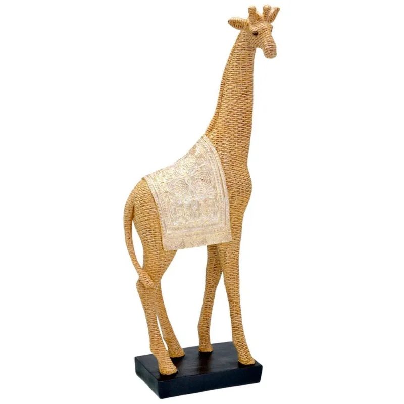 Girafa Decorativa 17x42,5cm em Resina Mabruk