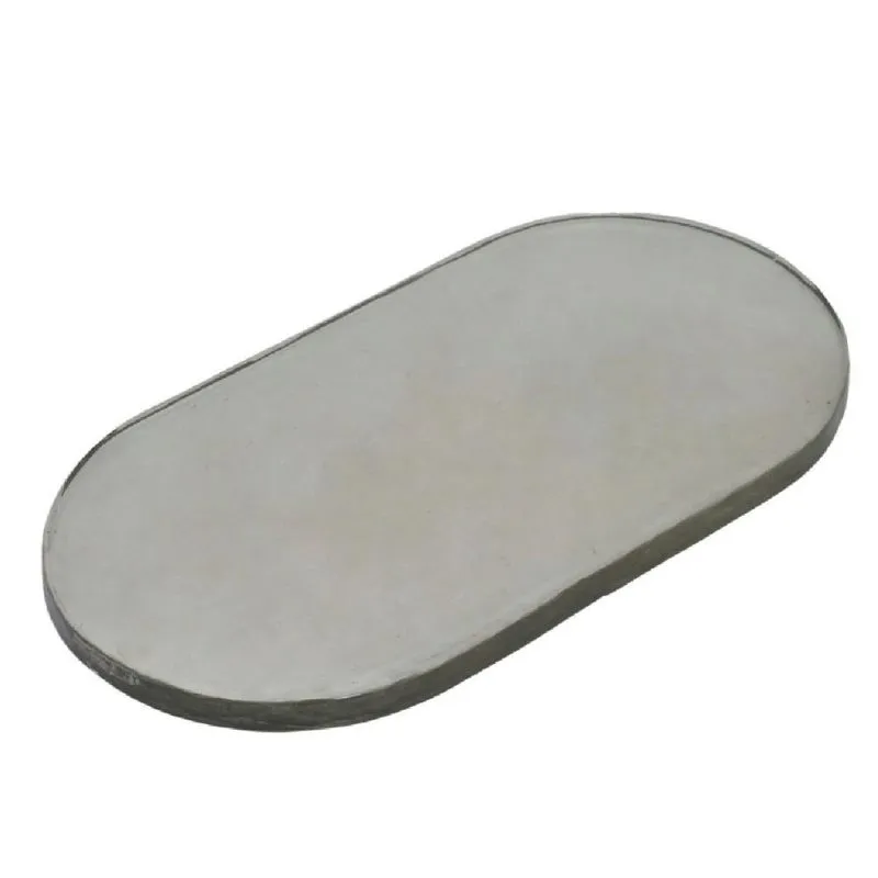 Bandeja oval decorativa em vidro espelhado fume 42,5CM
