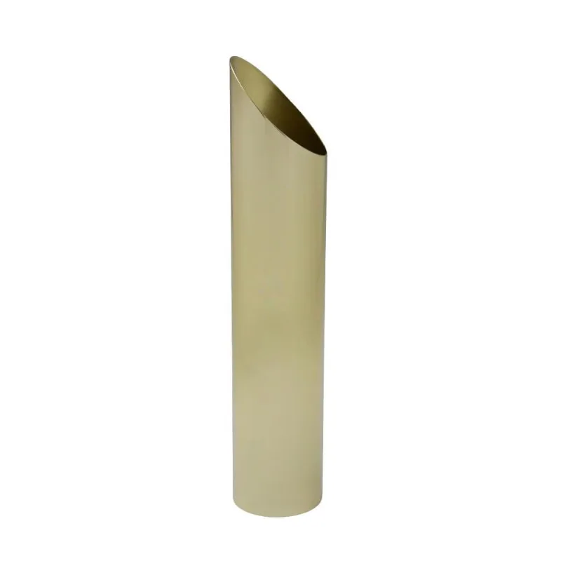 Vaso decorativo em aco inox na cor dourado - 31cm