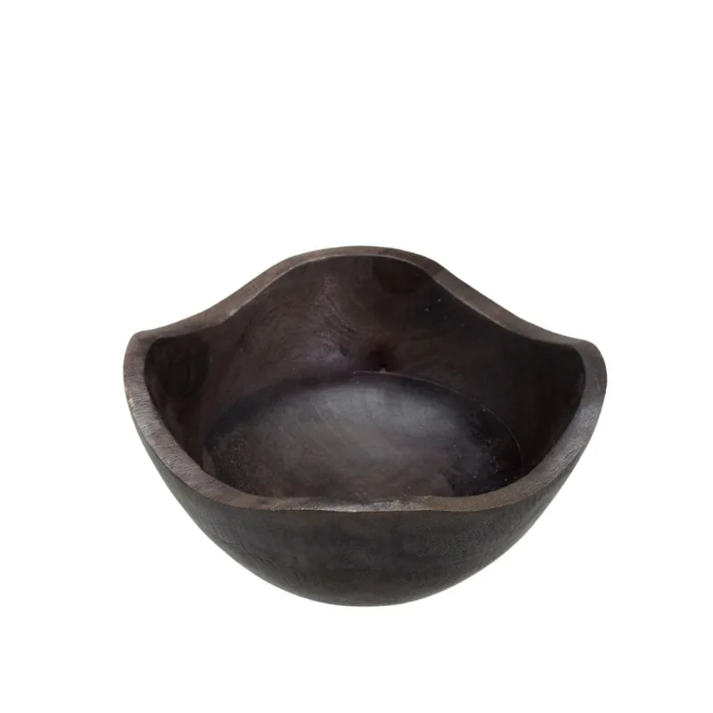 Centro de mesa decorativo em madeira na cor marrom 6,5x15cm
