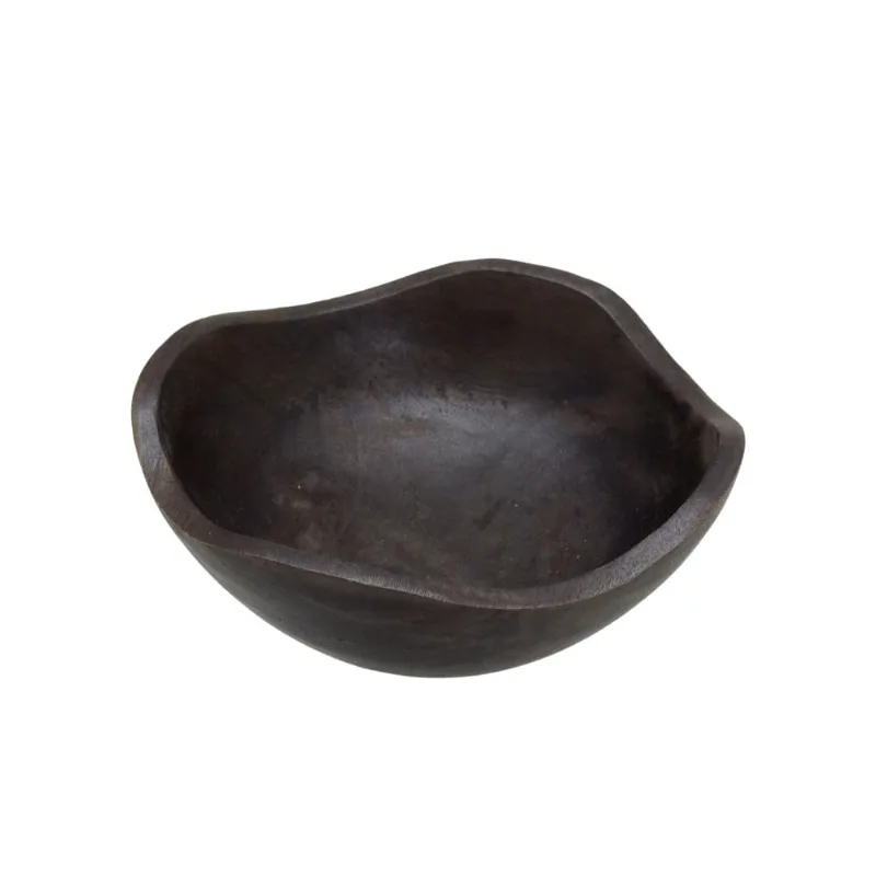 Centro de mesa decorativo em madeira na cor marrom 7x19,5cm