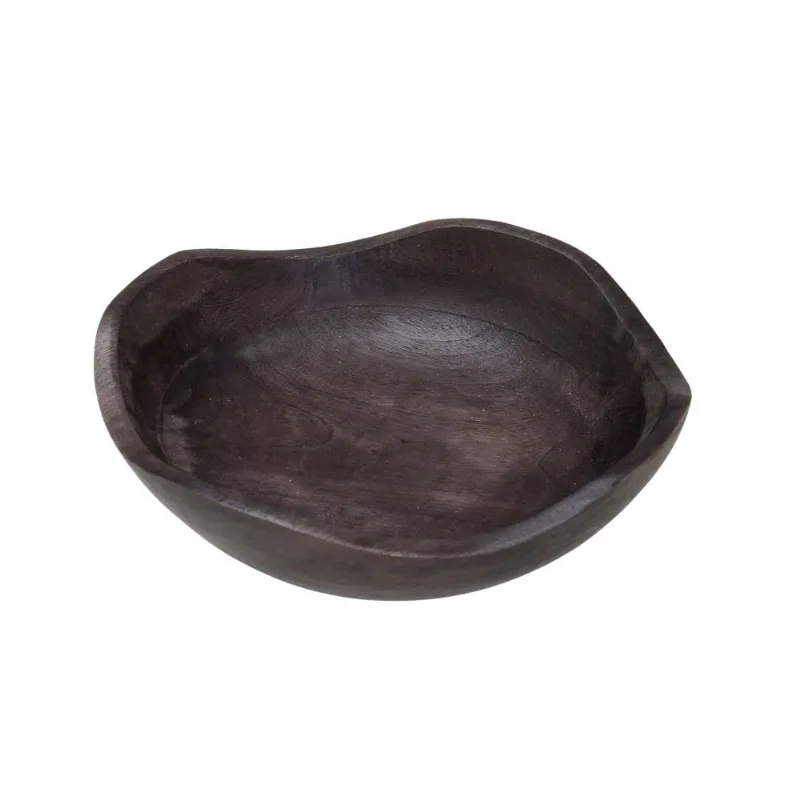 Centro de mesa decorativo em madeira na cor marrom - 7x24cm