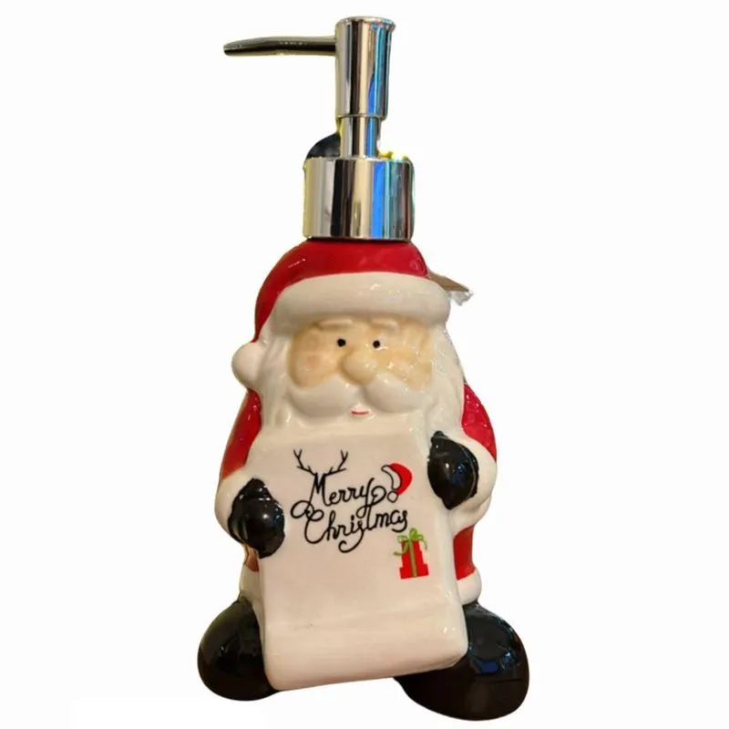 Saboneteira Dispenser Natalina Papai Noel Merry 12X18X12Cm