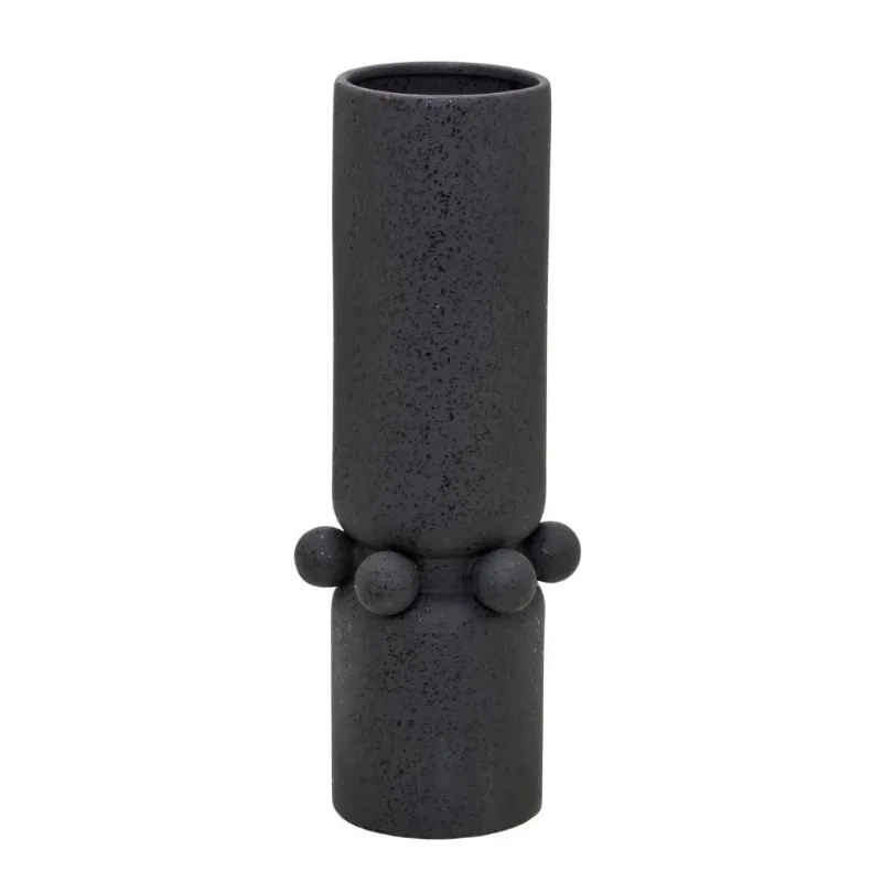 Vaso decorativo cerâmica preto 40CM moderno E sofisticado