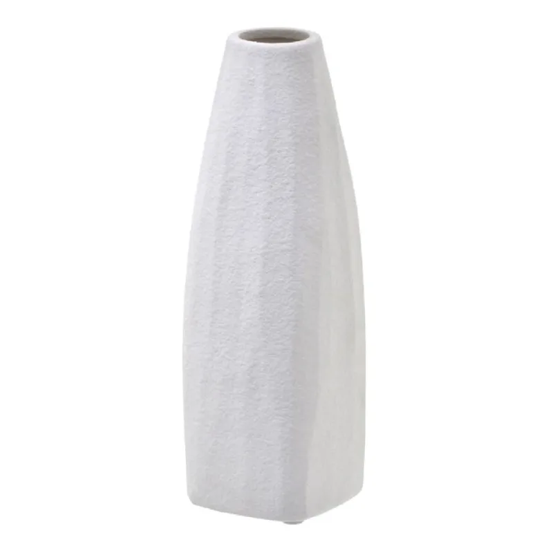 Vaso decorativo em porcelana na cor branco 26CM