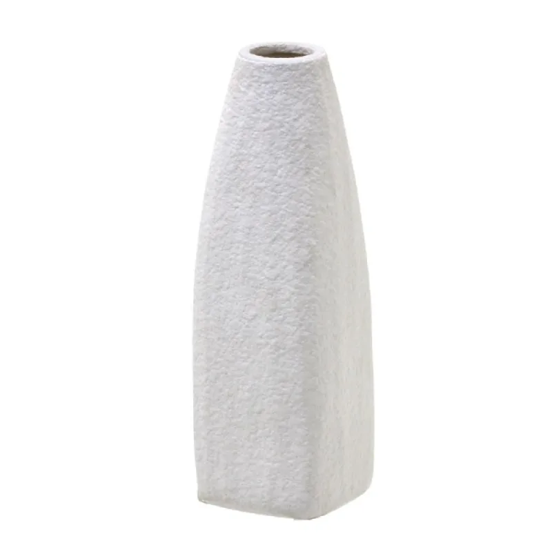 Vaso decorativo em porcelana na cor branco 21CM