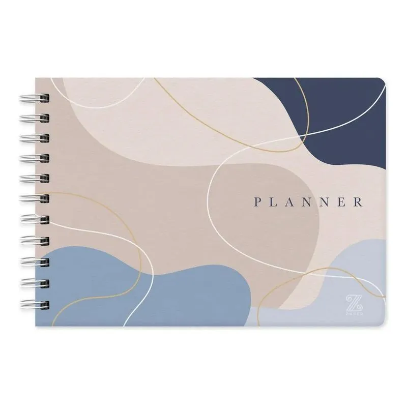 5x Planner Semanal Permanente - A5 - Frente/verso - Marinho