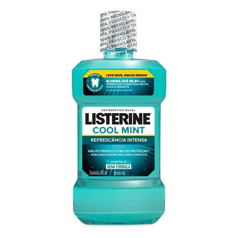 Enxaguante Bucal Cool Mint, 500ml Listerine