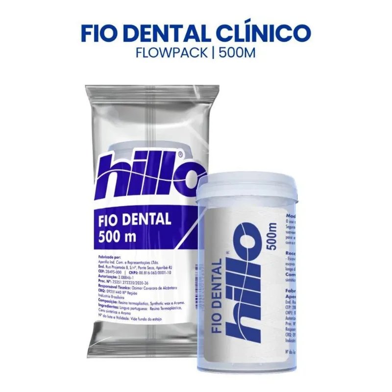Fio Dental Hillo 500 Metros Odontologico