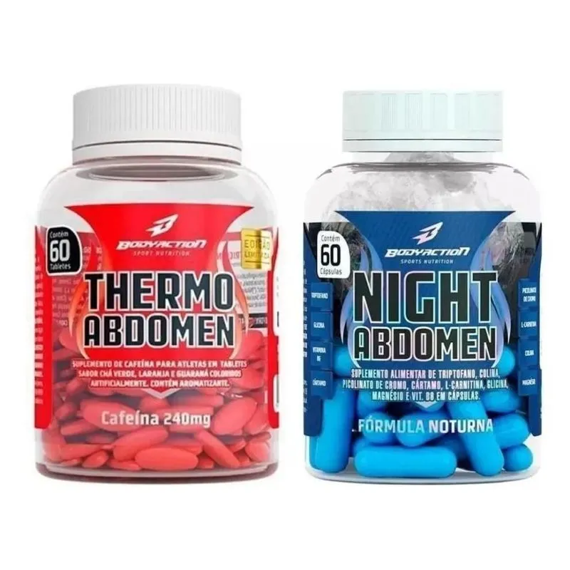 5x Combo Night Abdomen 60caps + Thermo 60caps Body Acion