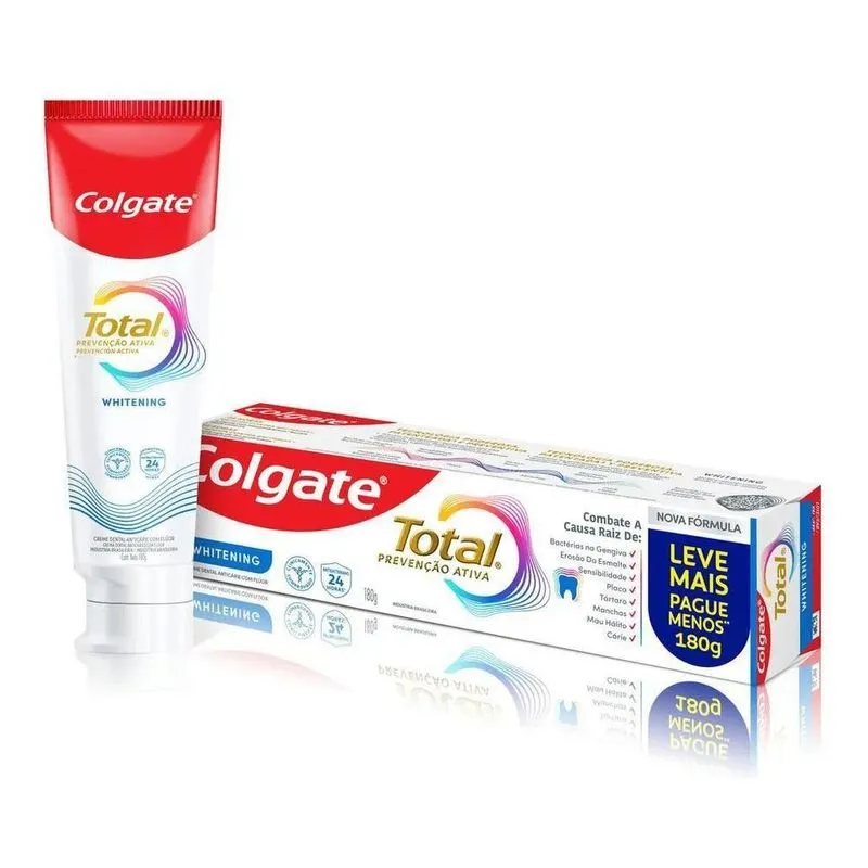 Creme Dental Para Branqueamento Colgate Total Whitening 180g