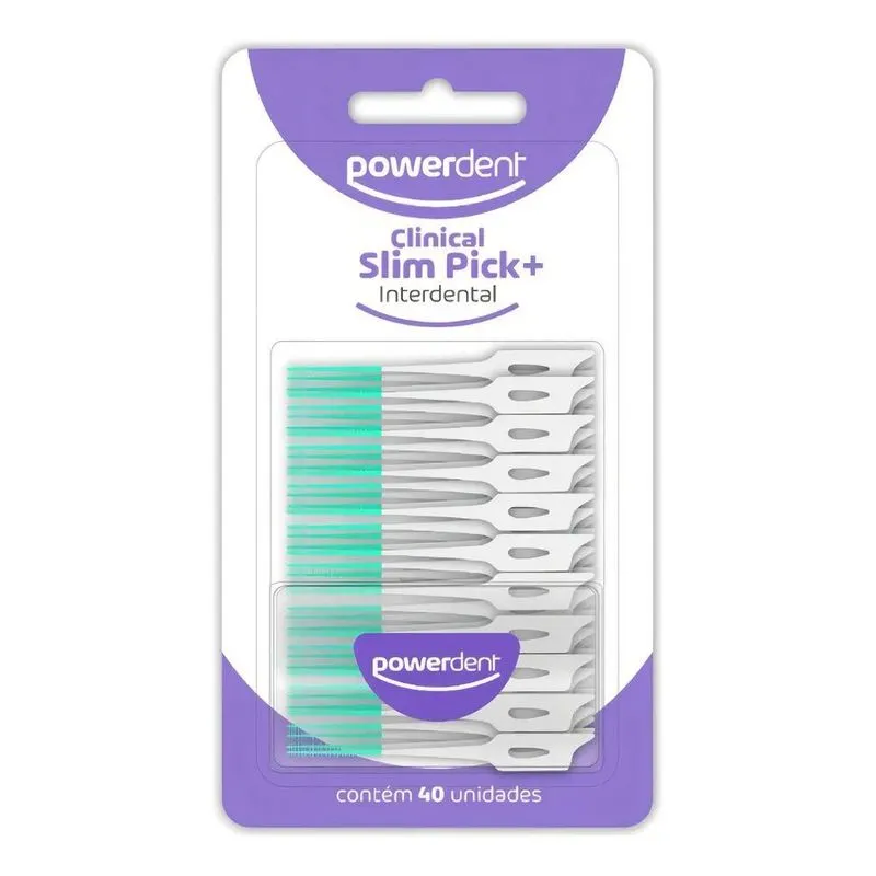 Clinical Slim 40un Com Estojo Escova Interdental Powerdent