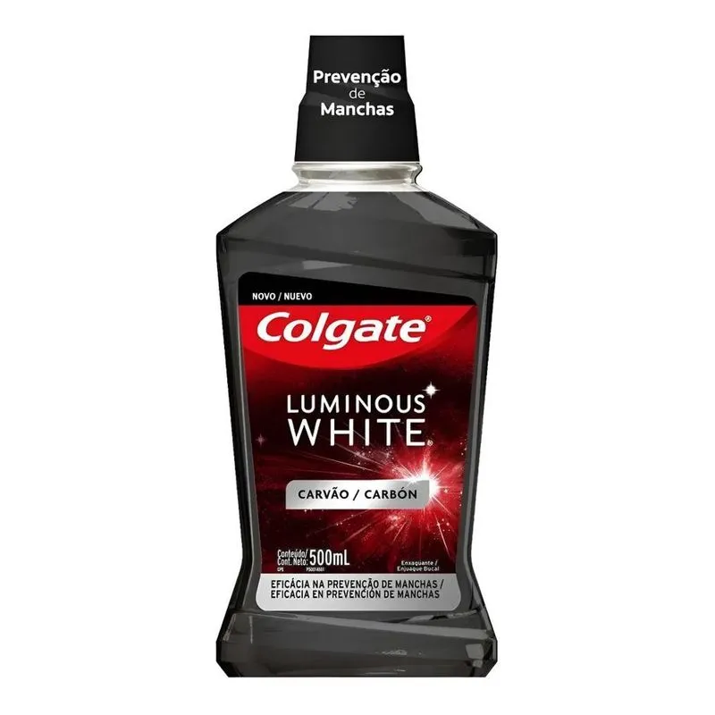 Enxaguante Bucal Luminous White Carvão 500ml Colgate